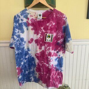 Cross Colors Large Men's Tie Dye T-shirt Graphic T Logo